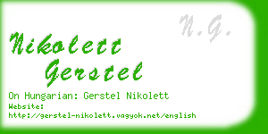 nikolett gerstel business card